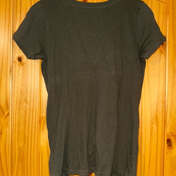 Express Dark Olive Women's Short Sleeve Top - Picture 3 of 3